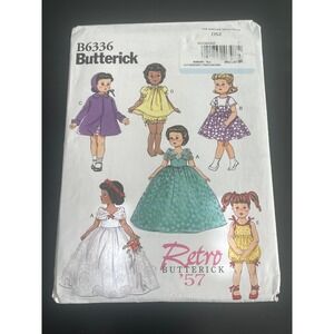 00470 - Butterick‎ B6336 Retro Doll Clothes Vintage Sewing Pattern OSZ - UNCUT